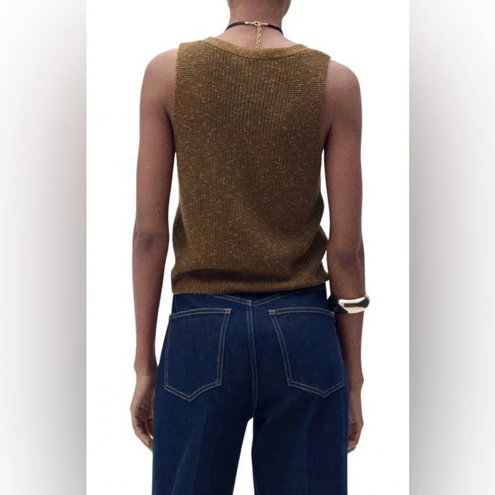 NWT MANGO Jazmin Sleeveless Sweater Vest - Picture 2 of 6
